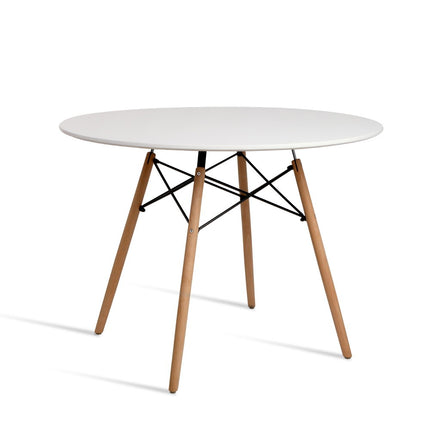 Artiss Dining Table Round White 4 Seater 100CM.