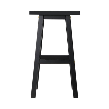 Artiss Bar Stools Kitchen Counter Stools Wooden Chairs Black x2.