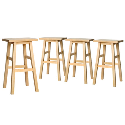 Artiss 4x Bar Stools Kitchen Chairs Wooden Nature.