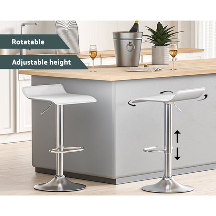 Artiss 2x Bar Stools Faux Leather Chair White.