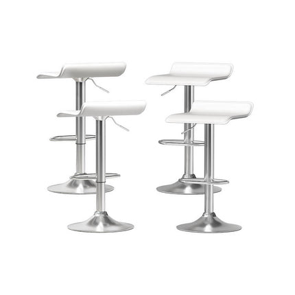 Artiss 4x Bar Stools Faux Leather Chair White.