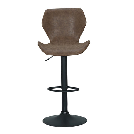 Artiss Bar Stools Kitchen Counter Stools Swivel Gas Lift Vintage Chairs Brown x2.