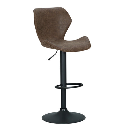 Artiss Bar Stools Kitchen Counter Stools Swivel Gas Lift Vintage Chairs Brown x2.