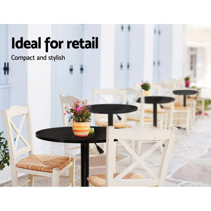 Artiss Bar Table Gas Lift Round Black.