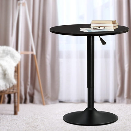 Artiss Bar Table Gas Lift Round Black.