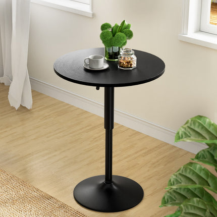 Artiss Bar Table Gas Lift Round Black.