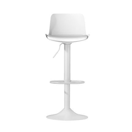 Artiss Bar Stools Kitchen Swivel Gas Lift Stool Leather Dining Chairs White x2.