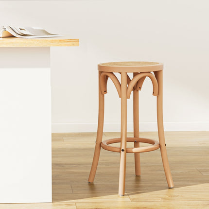 Artiss Bar Stool Rattan Seat Wooden.