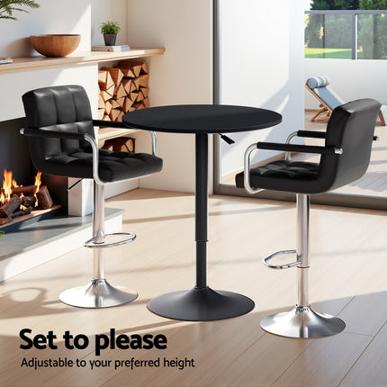 Artiss Bar Table and Stools Set Dining Desk Kitchen Chairs Cafe Pub.