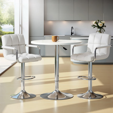 Artiss Bar Table and Stools Set Dining Desk Kitchen Chairs Cafe Pub.