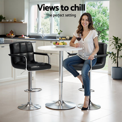 Artiss Bar Table and Stools Set Dining Desk Kitchen Chairs Cafe Pub.