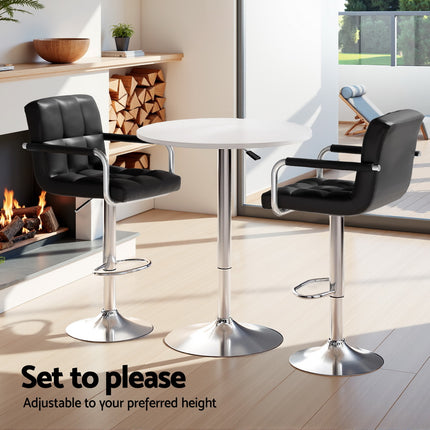 Artiss Bar Table and Stools Set Dining Desk Kitchen Chairs Cafe Pub.