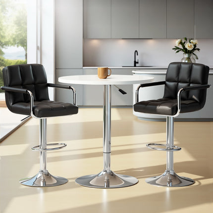 Artiss Bar Table and Stools Set Dining Desk Kitchen Chairs Cafe Pub.