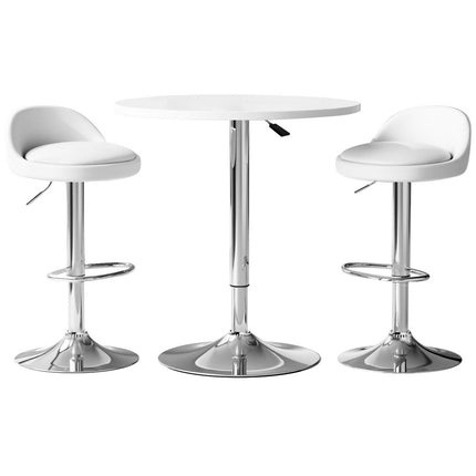 Artiss Bar Table and Stools Set Dining Desk Kitchen Chairs Cafe Pub.