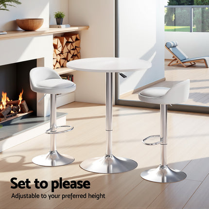 Artiss Bar Table and Stools Set Dining Desk Kitchen Chairs Cafe Pub.