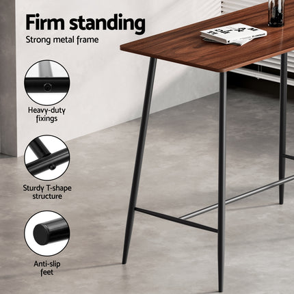 Artiss Bar Table and Stools Set Dining Desk Kitchen Chairs Cafe Pub.