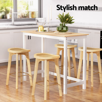 Artiss Bar Table and Stools Set Dining Desk Kitchen Chairs Cafe Pub.