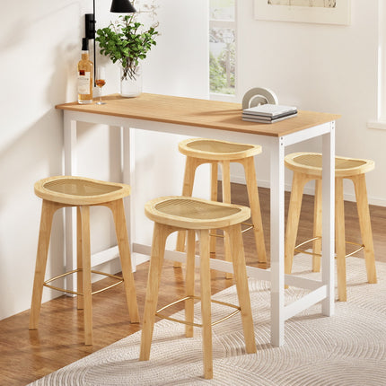Artiss Bar Table and Stools Set Dining Desk Kitchen Chairs Cafe Pub.