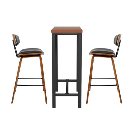 Artiss Bar Table and Stools Set Dining Desk Kitchen Chairs Cafe Pub.