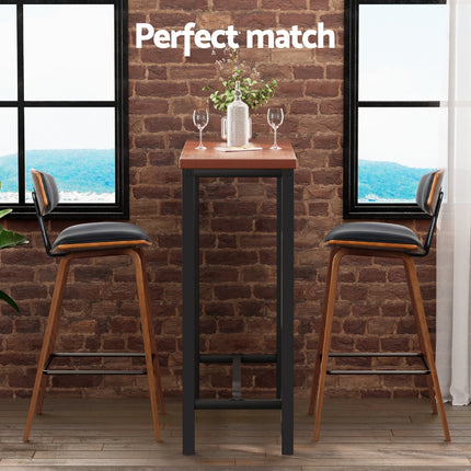 Artiss Bar Table and Stools Set Dining Desk Kitchen Chairs Cafe Pub.