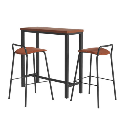 Artiss Bar Table and Stools Set Dining Desk Kitchen Chairs Cafe Pub.