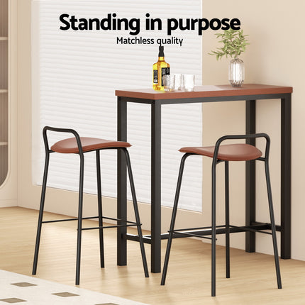 Artiss Bar Table and Stools Set Dining Desk Kitchen Chairs Cafe Pub.