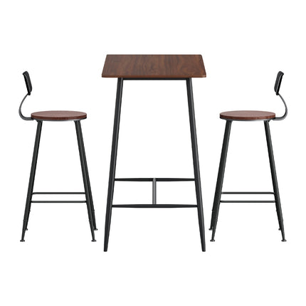 Artiss Bar Table and Stools Set Dining Desk Kitchen Chairs Cafe Pub.