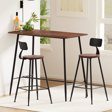 Artiss Bar Table and Stools Set Dining Desk Kitchen Chairs Cafe Pub.