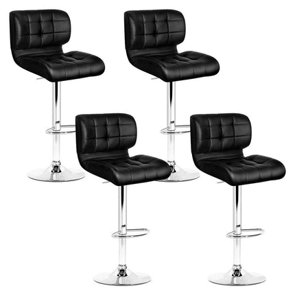 Artiss 4x Bar Stools Gas Lift Padded Leather Black.
