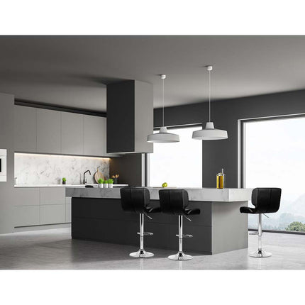 Artiss 4x Bar Stools Gas Lift Padded Leather Black.