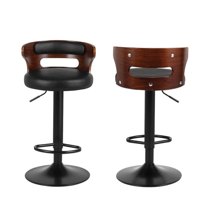 Artiss 2x Bar Stools Gas Lift Faux Leather.