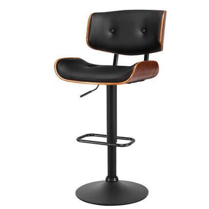 Artiss Bar Stools Gas Lift Leather All Black.