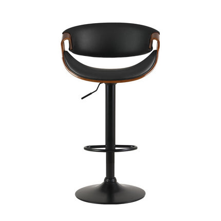 Artiss 2x Bar Stools Gas Lift Leather w/Armrest.