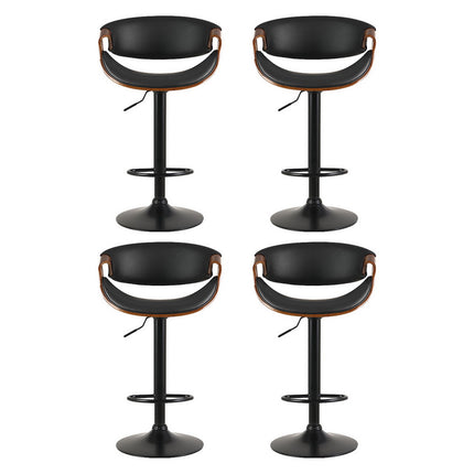Artiss 4x Bar Stools Gas Lift Leather w/Armrest.