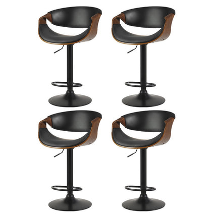 Artiss 4x Bar Stools Gas Lift Leather w/Armrest.