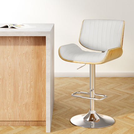 Artiss Bar Stools Swivel Leather Chairs Wooden.