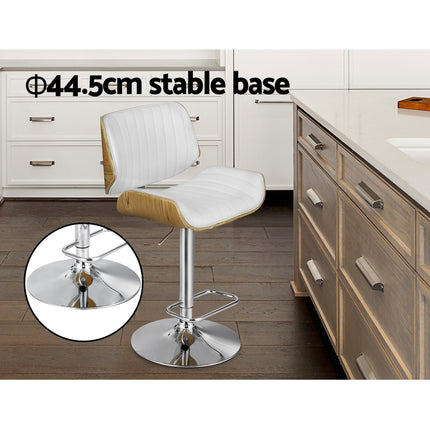Artiss Bar Stools Swivel Leather Chairs Wooden.