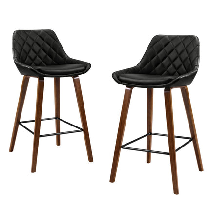 Artiss 4x Bar Stools PU Seat Wooden.