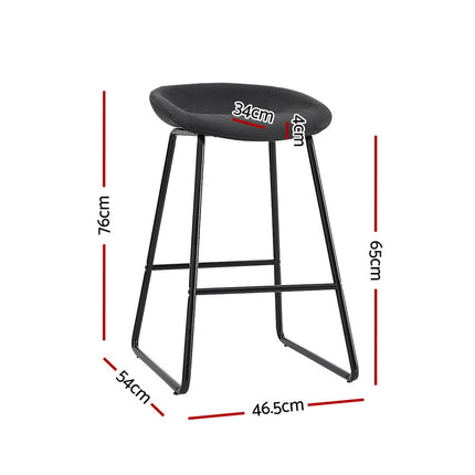 Artiss 2x Bar Stools Kitchen Dining Chairs Counter Stool PU Leather Metal.