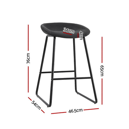 Artiss 4x Bar Stools Kitchen Dining Chairs Counter Stool PU Leather Metal.