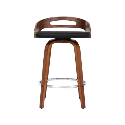 Artiss 4x Bar Stools Swivel Dining Chairs Low Back Counter Seat PU Cushion.