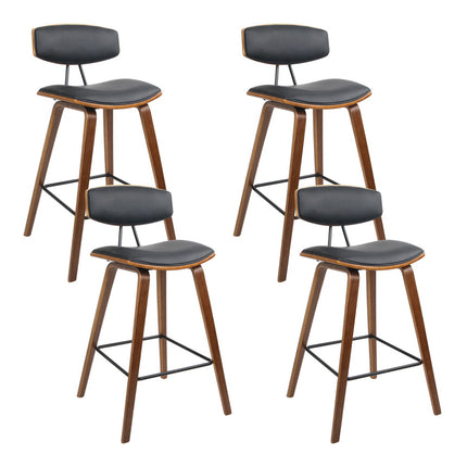 Artiss 4x Bar Stools Leather Padded w/Backrest.