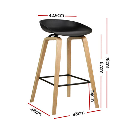 Artiss 2x Bar Stools Wooden.
