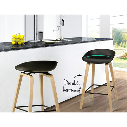 Artiss 2x Bar Stools Wooden.