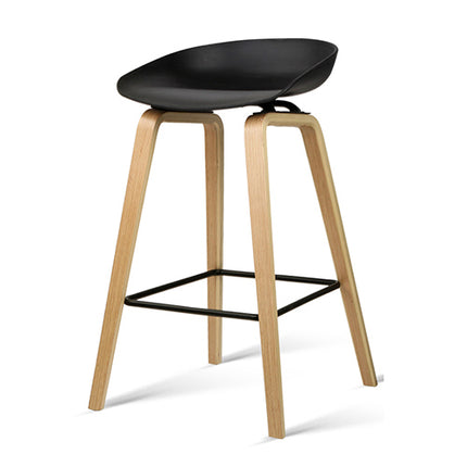 4x Artiss Bar Stools Kitchen Counter Stool Dining Chairs Wooden Black.