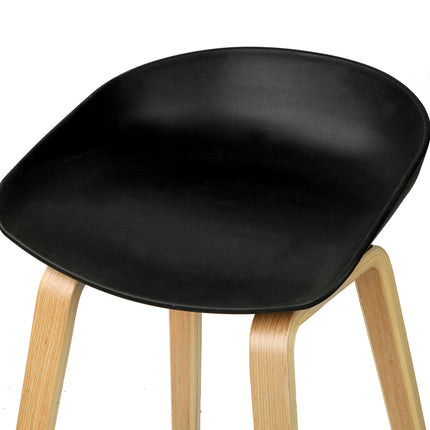 4x Artiss Bar Stools Kitchen Counter Stool Dining Chairs Wooden Black.