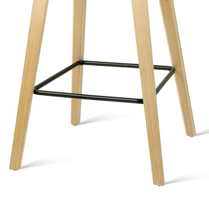 4x Artiss Bar Stools Kitchen Counter Stool Dining Chairs Wooden Black.