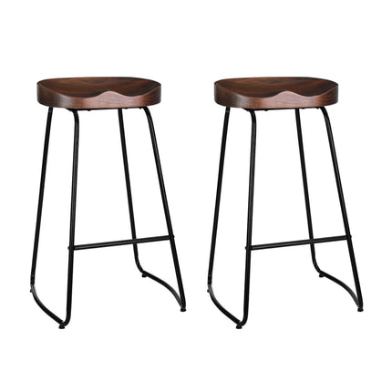 Artiss 2x Bar Stools Tractor Seat 75cm Black.