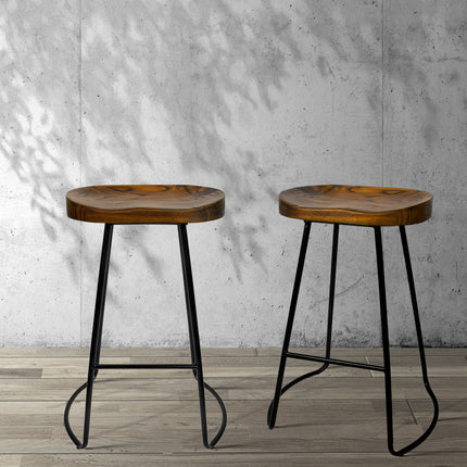 Artiss 2x Bar Stools Tractor Seat 65cm.