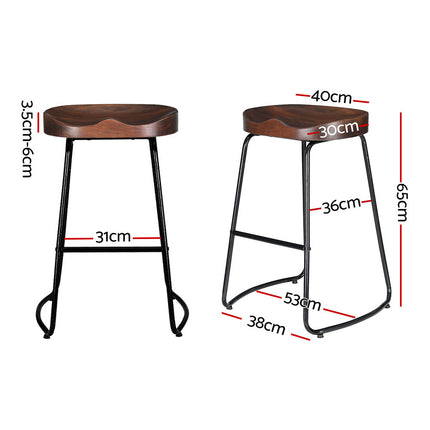 Artiss 4x Bar Stools Tractor Seat 65cm.